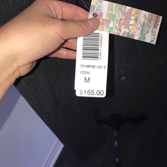 Vintage 90/00’s TNA herringbone three button blazer, SZ Medium/Colour Coal - Picture 5 of 6